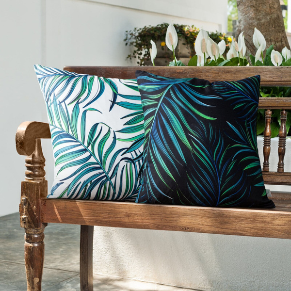 Poszewka 40 x 40 Dekoracyjna Palms 01 Czar+Ziel