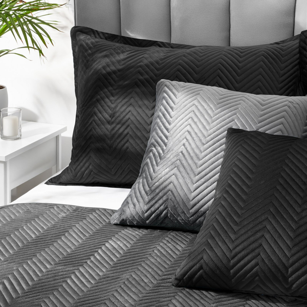 Poszewka 50 x 70 Dekoracyjna Welwet Sofia Czarny