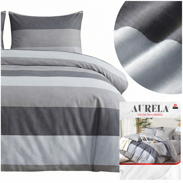 Pościel 200 x 220 3cz Satyna Bawełniana Aurela 07