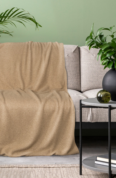 Blanket 150 x 200 Microfiber Boucle Beige