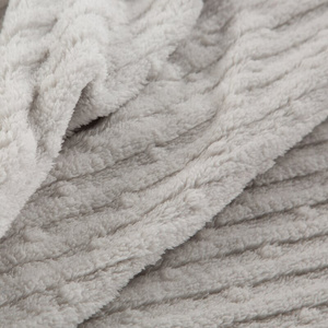 Blanket 170 x 210 Microfiber Embossed Lisa Silver