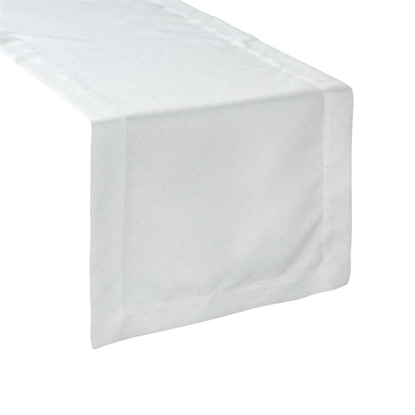 Ellen Decorative Runner 40 x 140 White+Silver