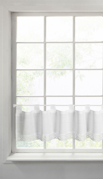 Decorative curtain Vince on suspenders 30 x 150 White