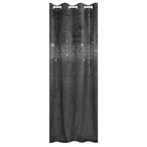 Curtain 140 x 250 Decorative Velour Shiny Graphite