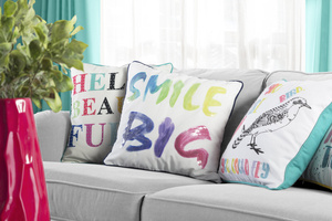 Poszewka Cyrkonia Cekin Renee 06 45 x 45 Biały