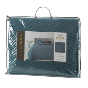 Bedspread 220 x 240 Quilted Len3 Blue