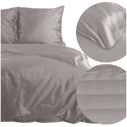Pościel 220 x 200 3cz Satynowa Nova3 Popielaty