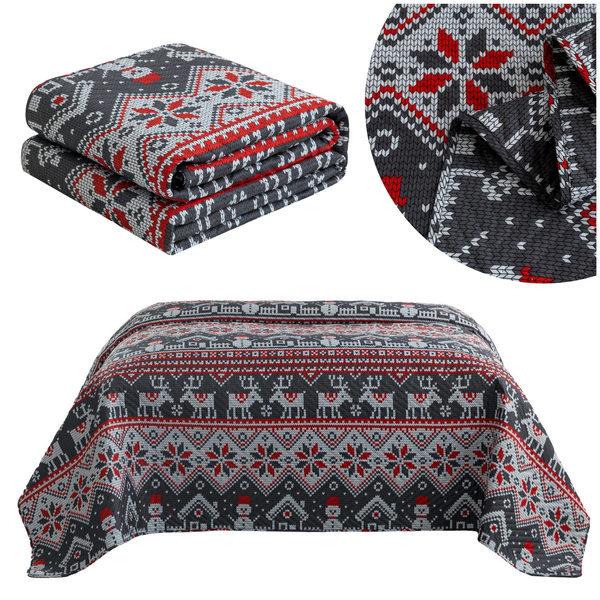 Narzuta 200 x 220 Tłoczona Świąteczna Levent 2960