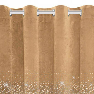 Curtain 140 x 250 Decorative Velour Shiny Mustard