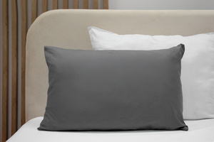Cotton pillowcase 40 x 60 Uniform Ola Graphite Graphite