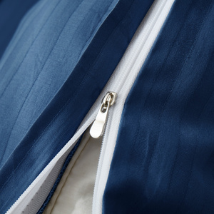 Pościel 220 x 200 3cz Bawełniana Adamaszek Granat