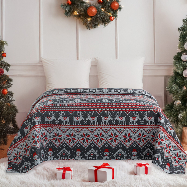 Narzuta 220 x 240 Tłoczona Świąteczna Levent 2960