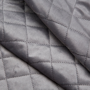 70 x 160 Quilted Velvet Luiz5 Silver Bedspread