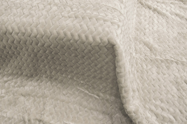 Koc 160 x 200 Mikrofibra Zygzak Wytłaczana Mysi