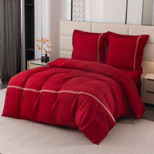 Pościel 140 x 200 2cz Gładka Z Haftem Lumera 07