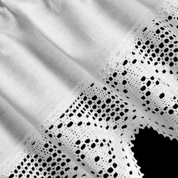 Isaac Decorative Curtain on Tape 30 x 150 White