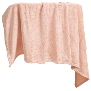 Koc 70 x 150 Pluszowy Mikrofibra Willy Pudrowy