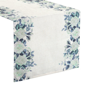 Bieżnik 40 x 180 Dekoracyjny Natu8 Biały+Ziel