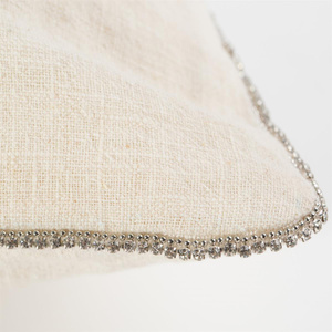 43 x 43 Decorative Linen 22C Cream pillowcase