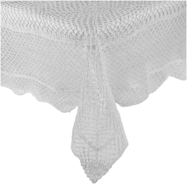 Tablecloth 90 x 160 Crochet Pattern 021 White