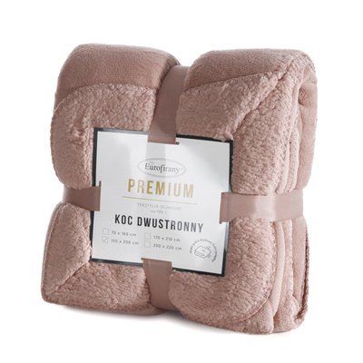 Koc 200 x 220 Mikrofibra Dwustronny Tedy Mocha