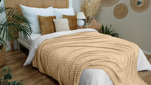 Blanket 200 x 220 Microfiber Embossed Plush Ala 3D Slices 04