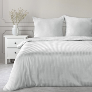 Bedding 140 x 200 2pcs Satin Cotton Vera Silver