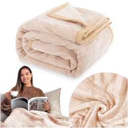 Koc 160 x 200 Akrylowy Jednolity Ciepły Yasemin 06