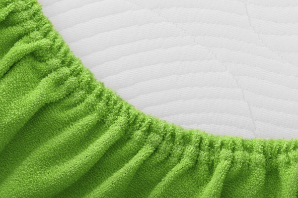 Terry sheet with elastic 025_D Dark Green 90x200