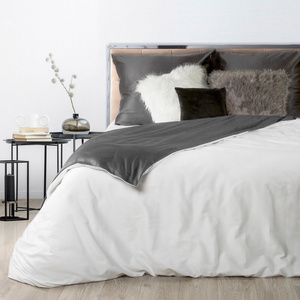 Bedding 140 x 200 2cz Satin Nova3 White + Steel