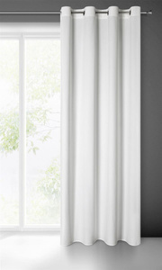 Velvet Pierre Curtain 140 x 250 Sash White
