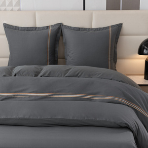 Pościel 160 x 200 3cz Gładka Z Haftem Lumera 09