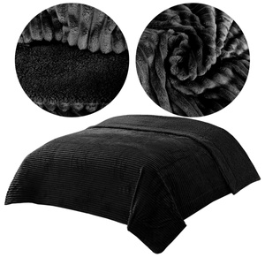 Capri Black Reversible Bedspread 200 x 220