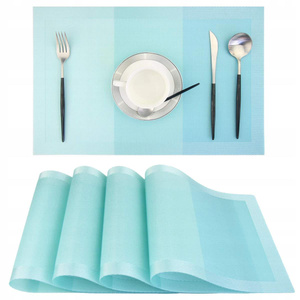 30 x 45 Decorative Frappe Turquoise Placemat