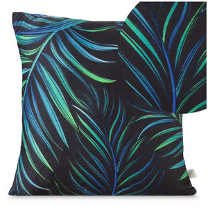 Decorative pillowcase 40 x 40 Palms 01 Black+Green