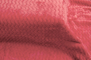 Microfiber Embossed Zigzag Coral Blanket 200x220