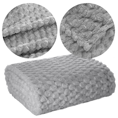 Koc 200 x 220 Mikrofibra Design Cindy6 Srebrny