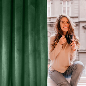 Curtain 140 x 250 Decorative Velvet Rosa C. Herb