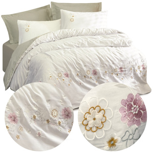 Bedding 200 x 220 6pcs Satin Embroidered 3D Omer 07