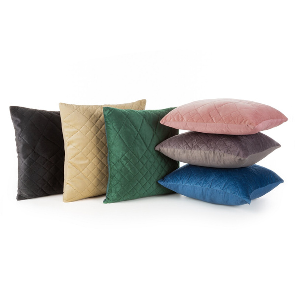 Poszewka 40 x 40 Pikowana Velvet Luiz3 Grafit