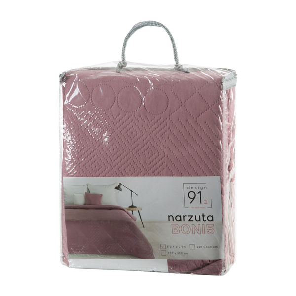 Bedspread 170 x 210 Quilted Decorative Boni5 Pink