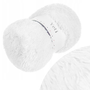70 x 150 Italian Fur Yeti White Blanket