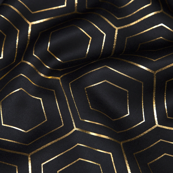 Curtain 135 x 250 Decorative Blackout Kaja Black