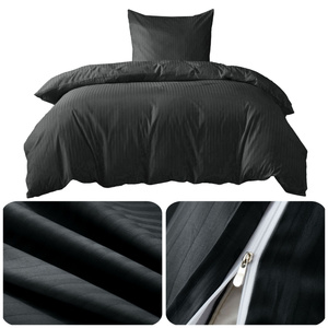 Bedding 140 x 200 2pc Cotton Adamash Black