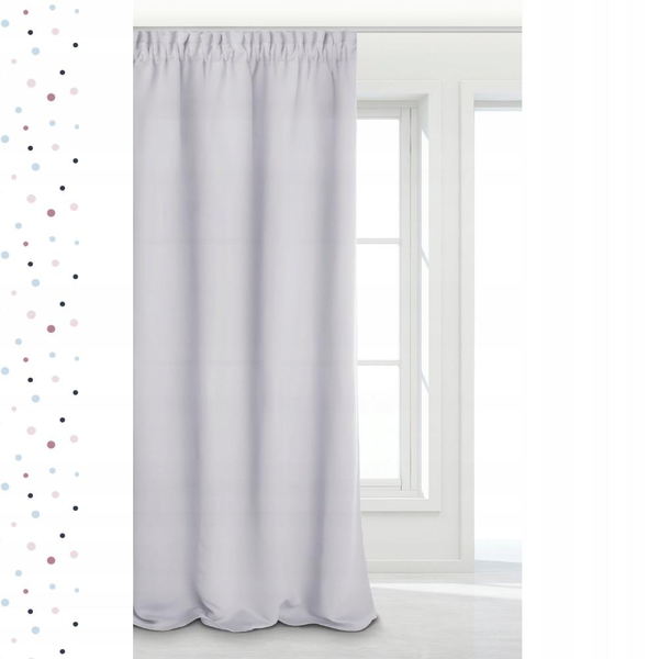 Zasłona 140 x 270 Blackout Taśma Hold Biały