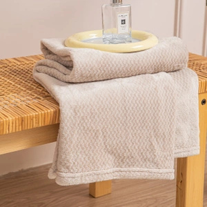 70 x 150 Plush Microfiber Willy Beige Blanket
