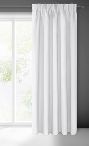 Blackout Logan Tape Curtain 140 x 270 White