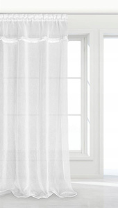 Curtain 140 x 270 Decorative Boho Tape White