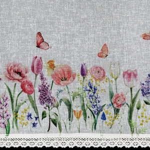 Curtain 30 x 150 Decorative Ready Bella White+Ró