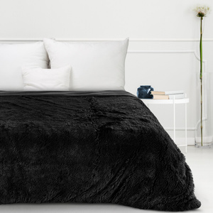 Blanket 170 x 210 Double-sided Fur Tifany1 Black